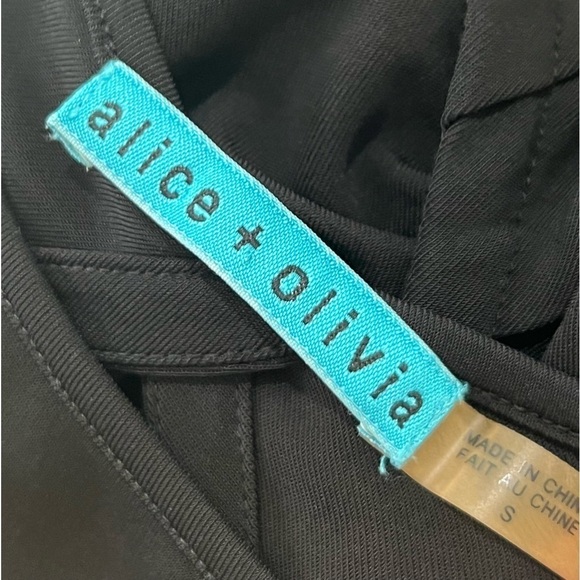 Alice + Olivia black open back mini shift dress size small - Picture 3 of 5
